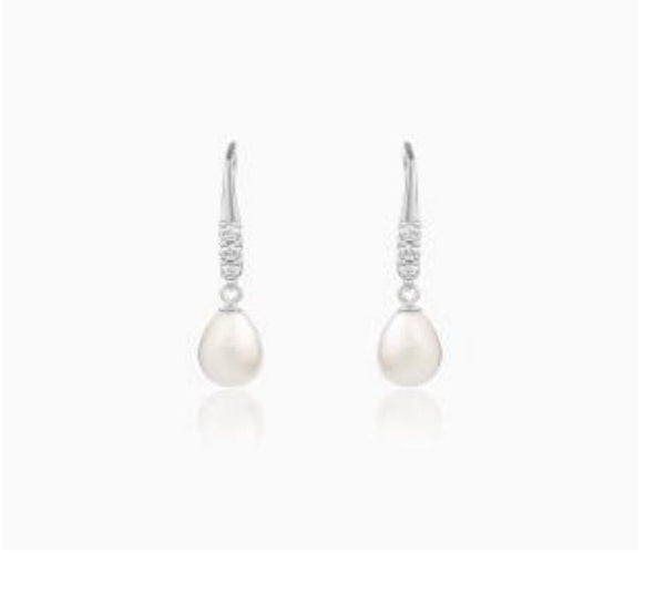 Sterling 925 Silver Pearl Drop Earrings