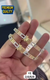 Gold-plated bangle-style bracelets