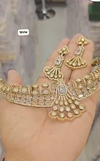 Diamond necklace set featuring gem stones