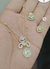 Gold Plated Diamonds, Stones Polki Embellished Layered Pendant Necklace Set
