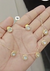 Delicate gold-plated American diamond necklace and earring set