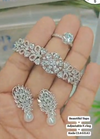 Combo sets of CZ Diamond Bracelet, Earrings & Finger ring.