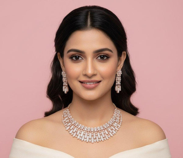AAA grade CZ Diamond Necklace set