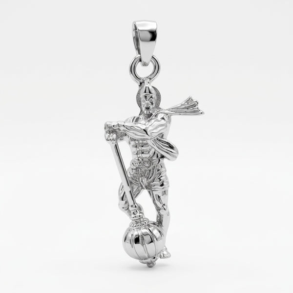 Sterling Silver 925 Hanuman Ji Pendant without Chain