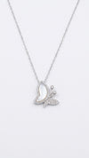 Sterling Silver 925 Flying Butterfly Pendant without Chain