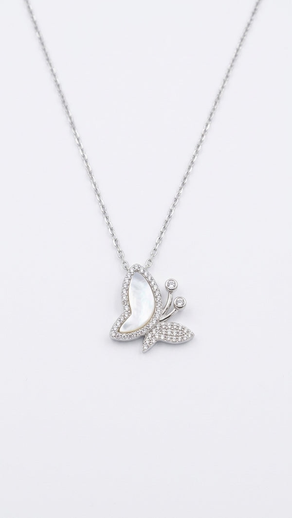 Sterling Silver 925 Flying Butterfly Pendant without Chain
