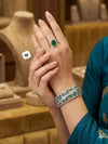 Voguish Emerald Pave Bracelet & Ring
