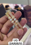 Designer bangles, gold-plated With Diamond