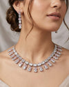 Radiant Crystal Fringe Necklace Set