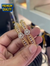 Gold-plated CZ diamond bangles with a two-tone design