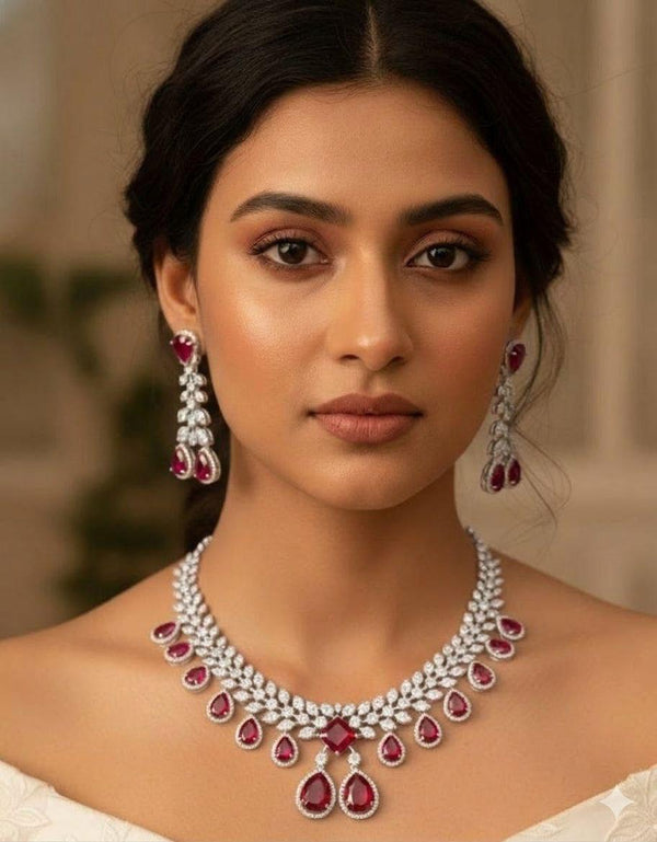 Cubic Zirconia Necklace Set