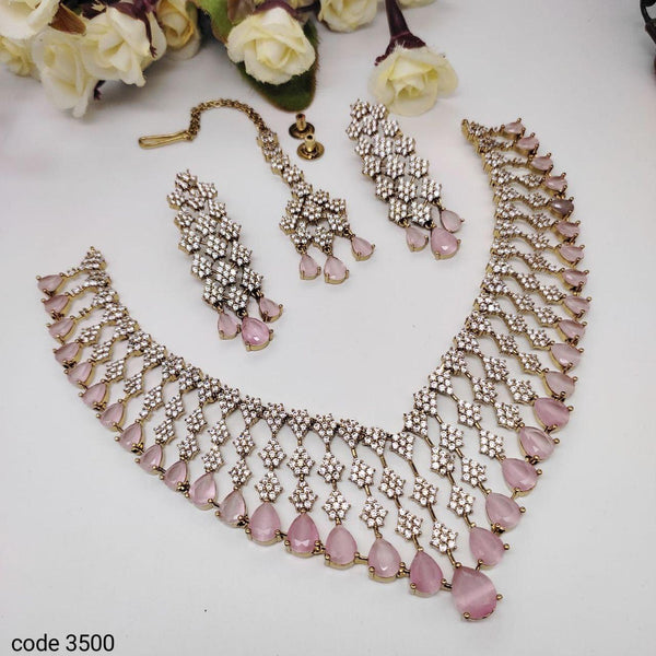 Emery Sapphire Zirconia Necklace Set