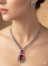 AAA grade CZ Diamond Necklace set with earrings