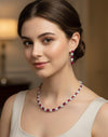 Necklace set with AAA grade CZ American Diamonds