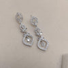 premium quality Rhodium / Dual plated CZ Diamond Long Earrinngs