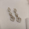 premium quality Rhodium / Dual plated CZ Diamond Long Earrinngs