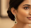 premium quality Rhodium / Dual plated CZ Diamond Long Earrinngs