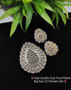 Cubic Zirconia pendant and earring set