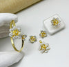 Premium CZ Dual tone Plated Combo set