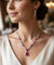 Premium Quality Ruby & Baby pink color AD Necklace set
