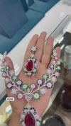 The Ruby Emerald Blossom Set