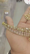 Diamond necklace set featuring gem stones
