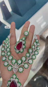 The Ruby Emerald Blossom Set