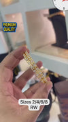 Diamond studded gold plated bangle