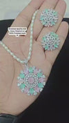 CZ Diamond Pendant & Earring sets