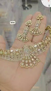 Diamond necklace set featuring gem stones