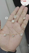 Gold-plated Polki or Kundan designer necklace set featuring drop-shaped pendants
