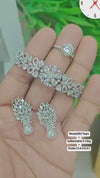 Combo sets of CZ Diamond Bracelet, Earrings & Finger ring.