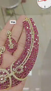 American diamond necklace and matching earrings